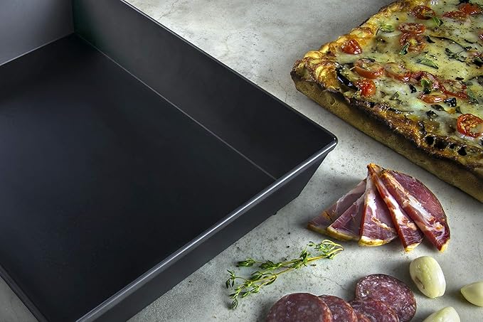 Lloyd Pans Kitchenware 8 Inch by 10 Inch Detroit Style Pizza Pan - PSTK (Pack of 12)