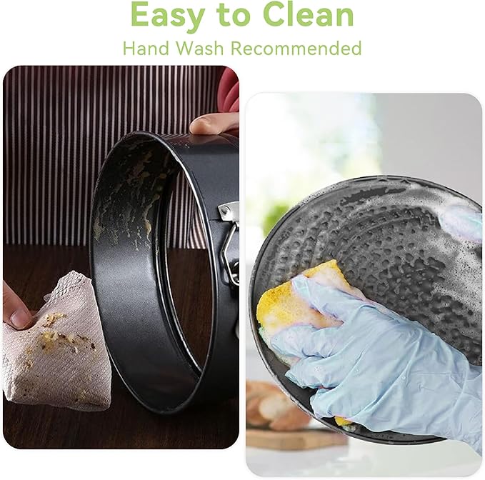USLAI Springform Pan, 4/6/7/8/9/10 Inch Nonstick Cheesecake Pan with Removable Bottom, Easy to Clean, Ideal for Baking Cakes, Pies and Quiches - 9 Inch