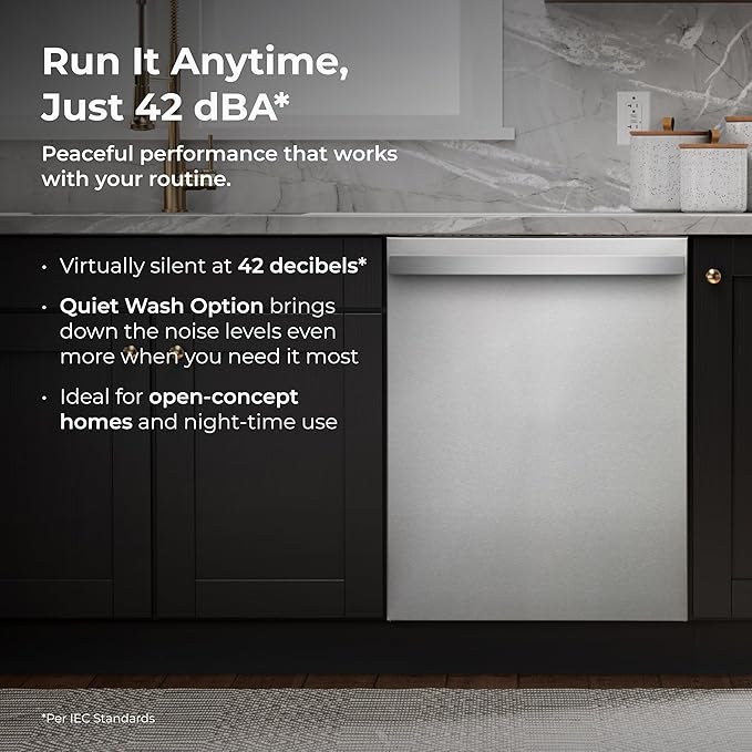 Kenmore Elite 24" Built-In Dishwasher - UltraWash Plus, TurboDry, QuietWash, SmartWash, TurboFlex Third Rack & Reach-Thru Handle - 15 Place Settings - 42 DBA - ENERGY STAR Certified - Stainless Steel