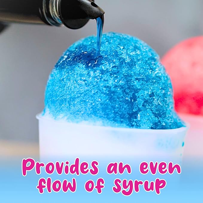 Hawaiian Shaved Ice Syrup Precise Control Bottle Pourers, Professional Pour Spouts for Snow Cone & Drink Flavors (3-Pack)