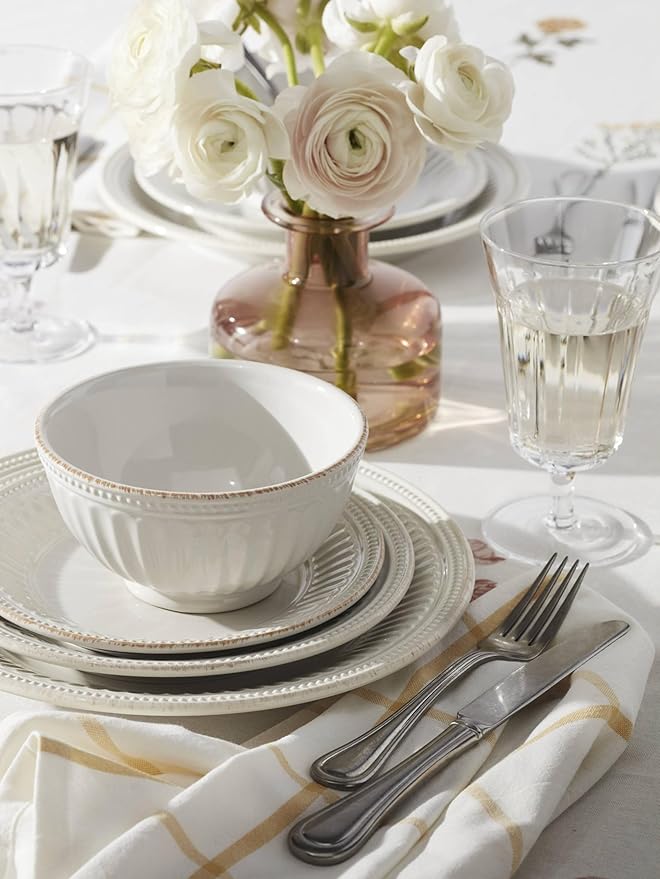 Lenox 895719 French Perle Groove All-Purpose Bowls, Set Of 4 White