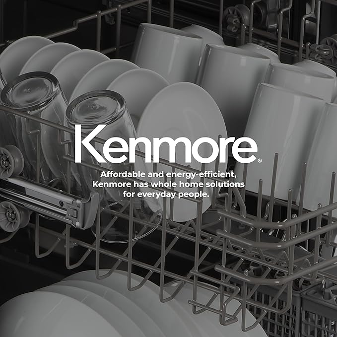 Kenmore 24" Premium Hybrid Tub Dishwasher - UltraWash, MoreSpace Adjustable Rack, High Temp & SmartWash - 12 Place Settings - 54 DBA - ENERGY STAR Certified - Fingerprint Resistant Stainless Steel