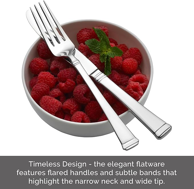 Mikasa, Harmony Flatware Service for 4, 20 Piece Set, 18/10 Stainless Steel Silverware Set (Pack of 2)