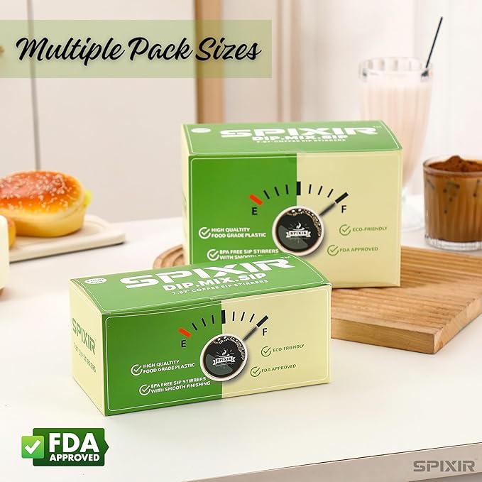 Coffee Stirrers, Stir Sticks Disposable Straws – Cocktail Straws for Drinks, – 2000pcs, 5.5 Inch Coffee Straw, Stirrers, Bar Straw Black