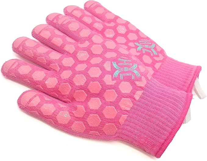J H Heat Resistant Oven Glove: EN407 Certified 932 °F BBQ & Oven Mitts for Grlling, Baking, Kitchen, Camping,Fireplace Indoor&Outdoor 1 Pair