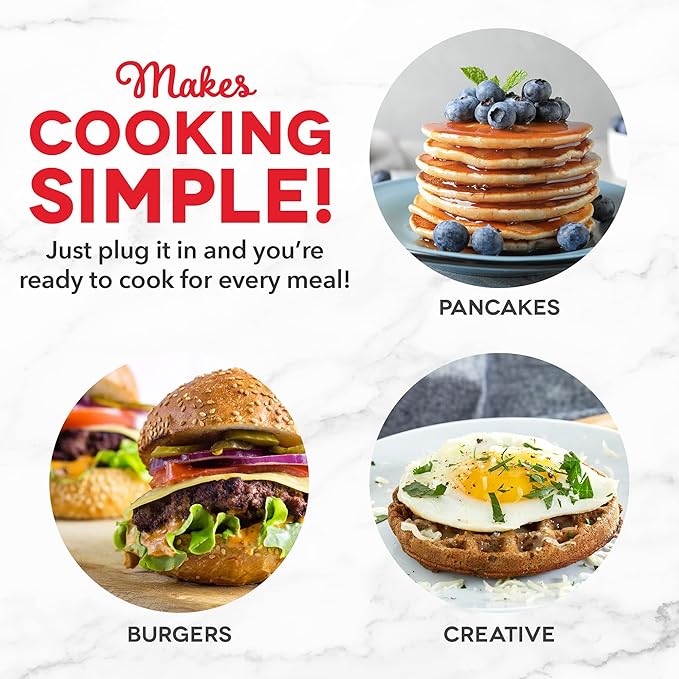 Dash Mini Maker Set - Customized Treat Maker - Supports Multi-Function Cooking - Easy Cleanup and User-Friendly Design - Black - Waffle & Griddle Irons
