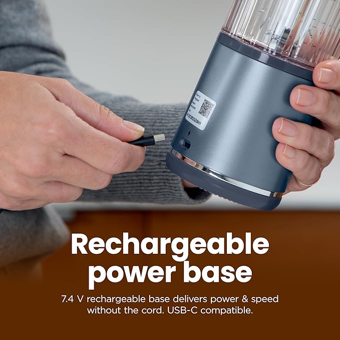 Ninja Blast Portable Blender, Cordless, 18oz. Vessel, Personal Blender For-Shakes and Smoothies, BPA Free, Leakproof-Lid and Sip Spout, USB-C Rechargeable, Dishwasher Safe Parts, Lavender, BC151ML