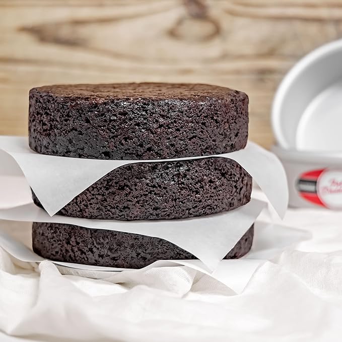 Fat Daddio's Anodized Aluminum Round Cake Pans, 2 Piece Set, 9 x 2 Inch