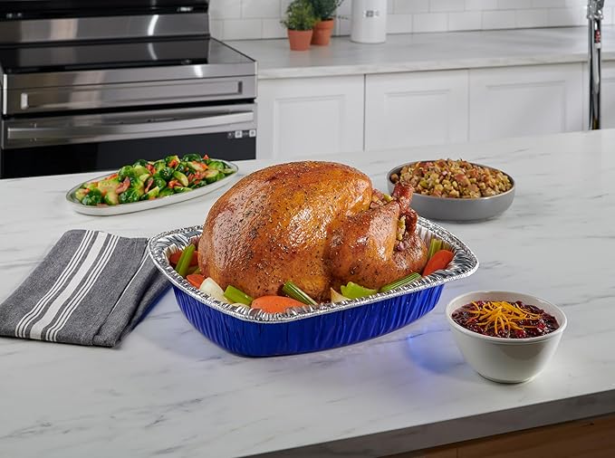 Reynolds Kitchens Turkey Size Roaster Pan, Holds Up to 30lbs, 1 Count (Pack of 2)
