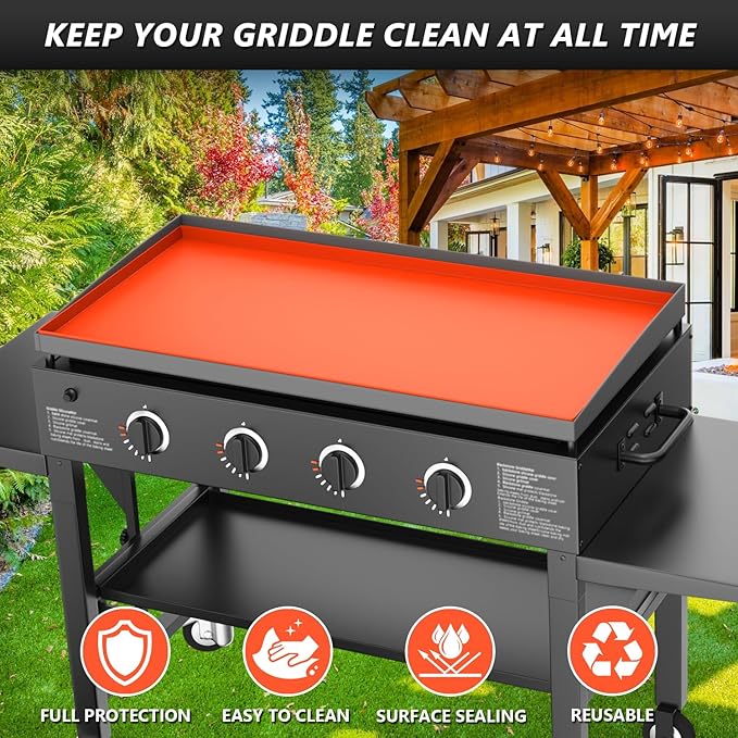 22" Silicone Griddle Mat Cover for Blackstone, Heavy Duty Silicone Cover, All Year Round Griddle Top Protective Mat for Black Stone Accessories