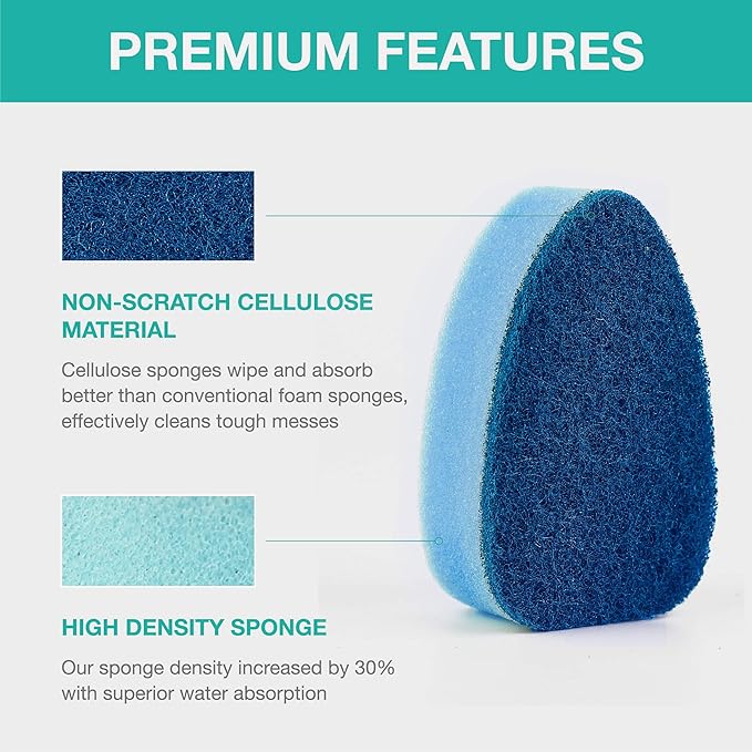 HELIME Natural Dishwand Refills Sponge, Non Scratch Dish Wand Sisal Hemp Replacement Brush Head, Plant Based Heavy Duty Scrubber Dispenser, Dishwashing Cleaning Supplies for Kitchen Sink Dishwash Tool