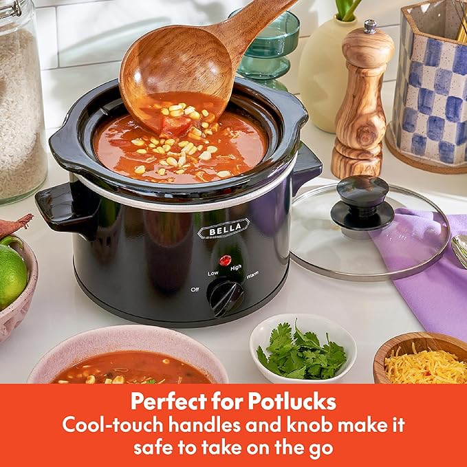 Bella 1.5 QT slow cooker, Black