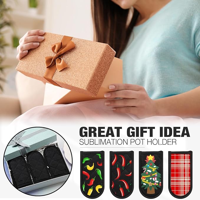 Dandat 36 Set Hot Handle Covers for Daily Replace Use Gift Pan Handle Sleeve Covers Heat Resistant Cast Iron Holder Sleeve Washable Handgrip Mitts for Christmas Kitchen Gifts Craft (Black)