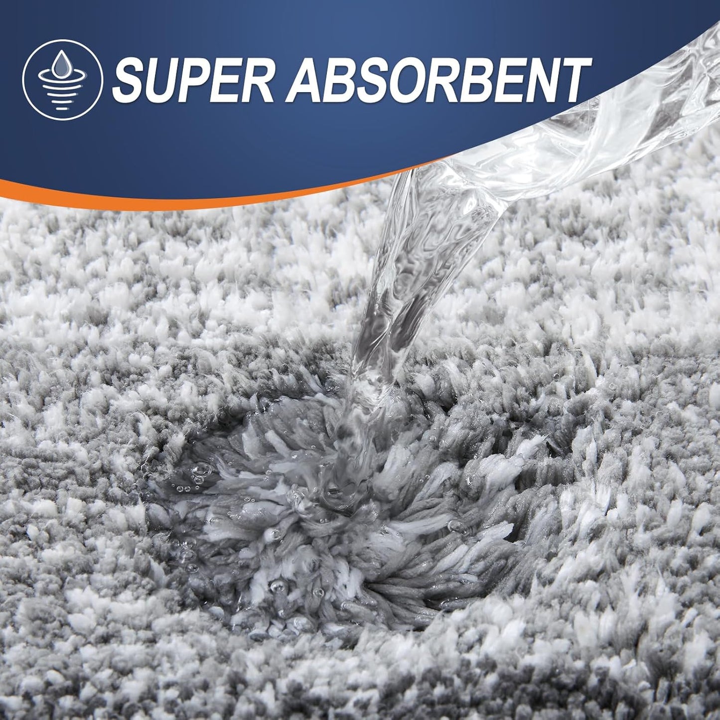 OLANLY Bathroom Runner Rugs 40x24, Extra Soft Absorbent Microfiber Bath Rugs, Rubber Backing, Quick Dry, Machine Washable Bath Mats for Bathroom Floor, Tub and Shower, Home Decor Accessories, Grey
