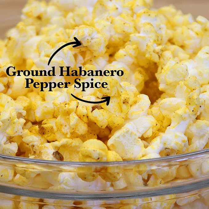 ASS KICKIN' Habanero Microwave Popcorn Bags - 6 Pack - Ultimate Spicy Popcorn Gourmet Gift - Makes a Great Movie Theater Popcorn or Snack Food for Movie Night