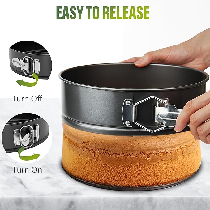 Vakoo 9 Inch Springform Pan - Nonstick, Leakproof Cheesecake Pan for Baking, Easy Release, No Parchment Paper Needed