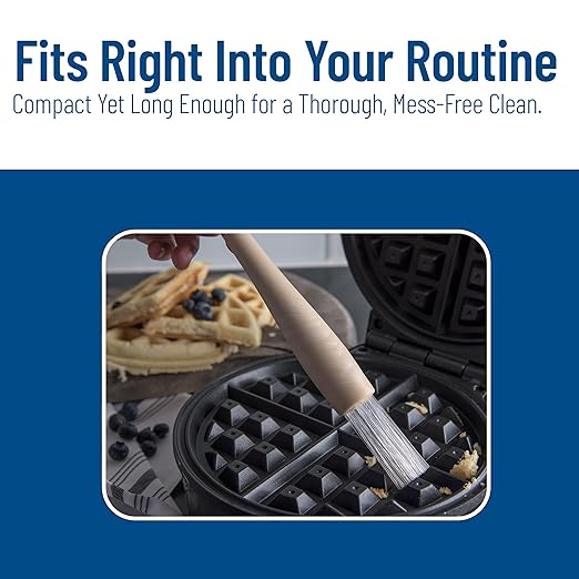 Carlisle FoodService Products 4011500 Round Waffle Iron Brush with High Heat Bristles, 1", Teflon (Pack of 12)