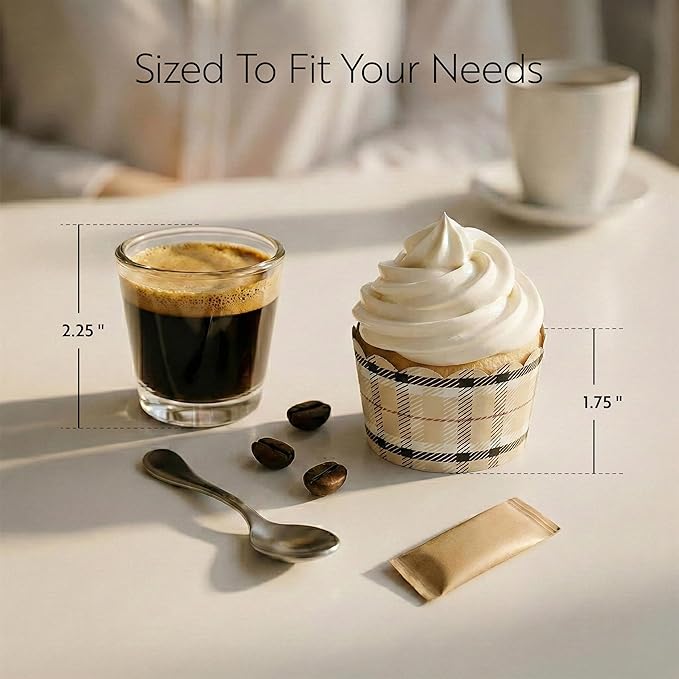 Restaurantware Baking Cups 200 Pack of 3.38 oz Paper Cupcake Liners Greaseproof Scalloped Oven-Safe Elegant Dessert Muffin Cups Disposable for Parties