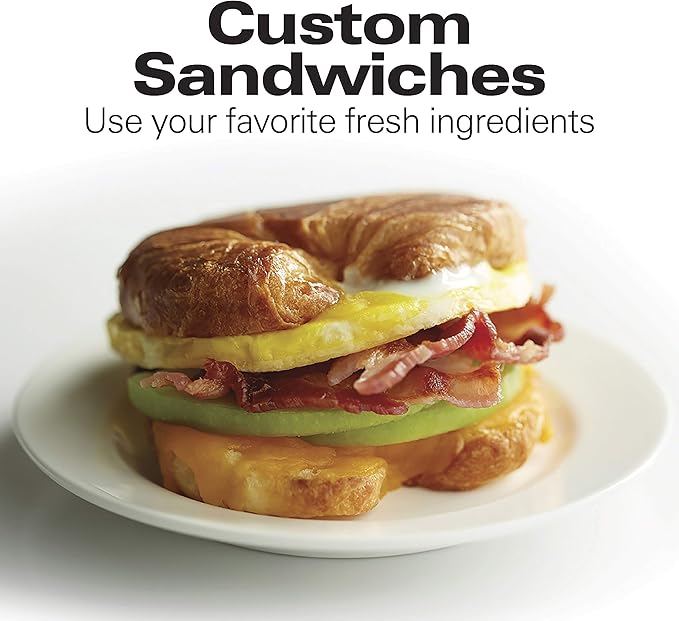 Hamilton Beach Breakfast Sandwich Maker with Egg Cooker Ring & Breakfast Sandwich Maker with Egg Cooker Ring