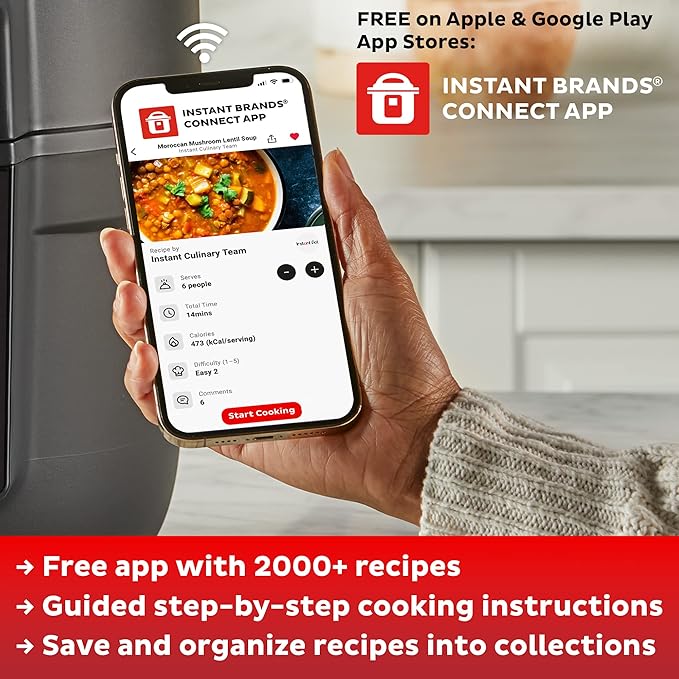 Instant Pot Vortex 2QT Mini Air Fryer, Small Air fryer that Crisps,Reheats,Bakes,Roasts for Quick Easy Meals,Includes over 100 In-App Recipes, is Dishwasher-Safe, from the Makers of Instant Pot, Red