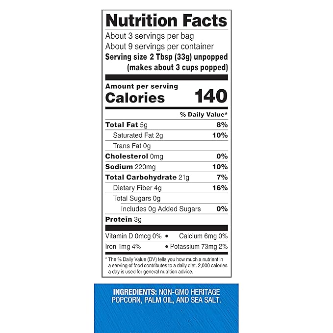 Black Jewell Gourmet White Microwave Popcorn, Simply Sea Salt, 10.5 Ounces (Pack of 6)
