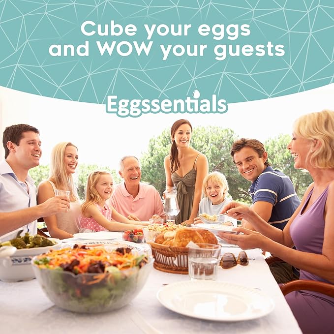 Eggssentials Square Egg Press - Egg Shaper - Cuber for Hard Boiled Eggs - 15 Minutes to Perfect Cubes