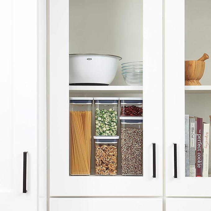 OXO Good Grips Storage Container Airtight | Stackable | For Pantry Organization | Dishwasher Safe | 5 Piece Set, Pack of 2