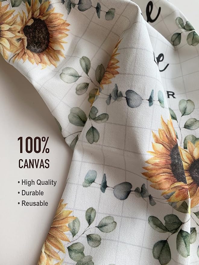 Hglian Sunflower Grocery Bag Holder Storage Organizer,Plastic Bag Holder for Garbage Shopping Trash Bags,Quote Religious Sayings Blessing Home Kitchen Decor
