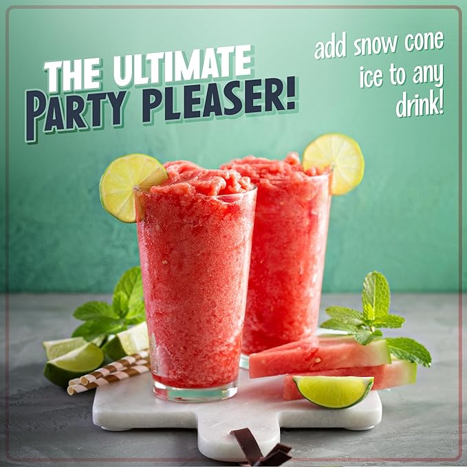 Nostalgia Snow Cone Shaved Ice Machine - Makes 20 Icy Treats - Includes 1 Reusable Plastic Cup - Retro Red