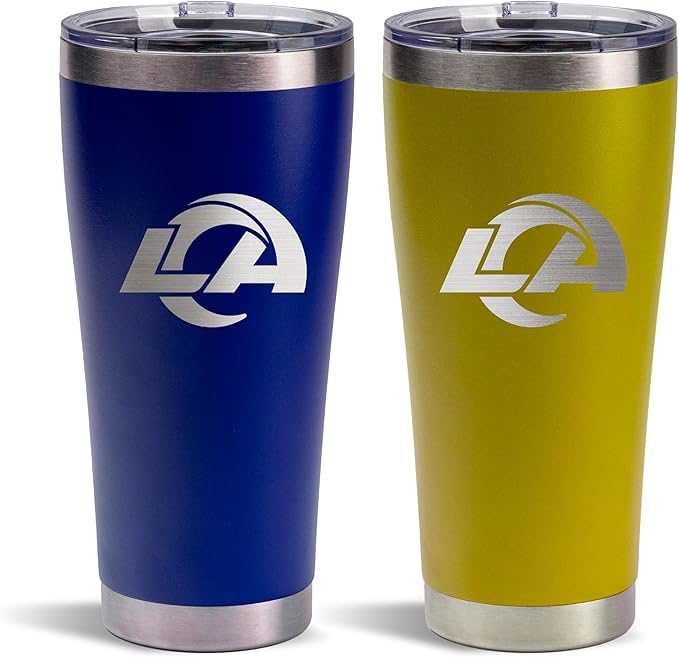 The Memory Company Officially Licenced NFL 30OZ Tumbler Set - 2-Pack Home & Away Stainless Steel Insulated Tumblers with Straws, Double Wall Vacuum Sealed Football Fan Drinkware