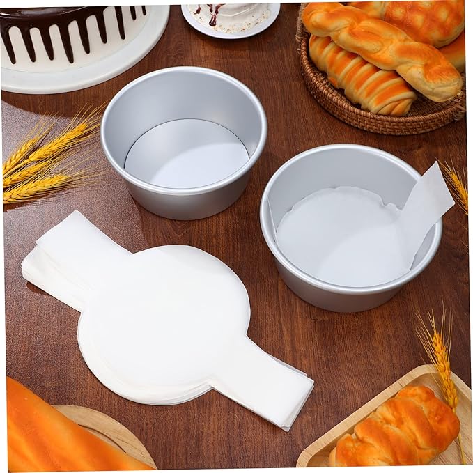 1set Round Cake Detachable Bottom Baking Liners for Baking Cakes Restaurants Bakeries Non-stick for