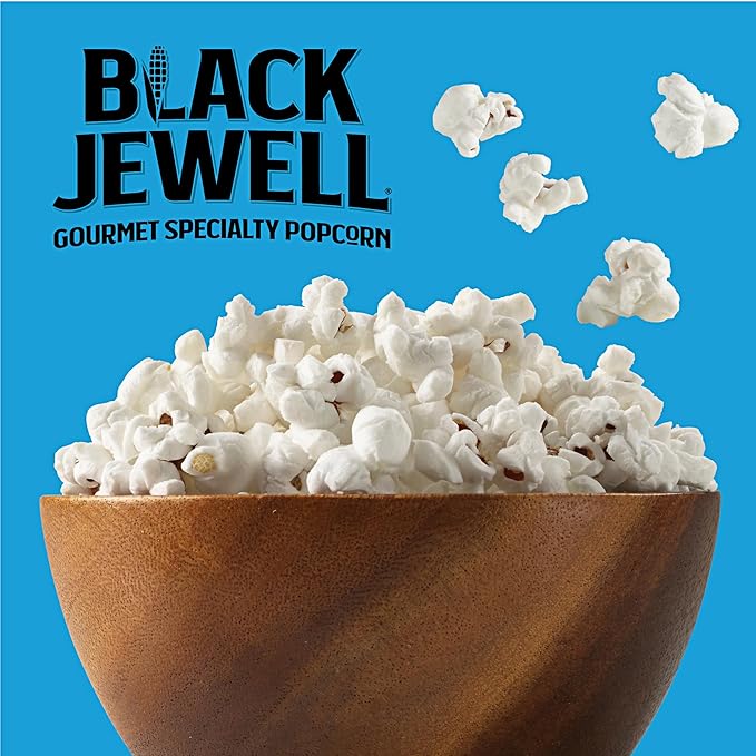 Black Jewell Gourmet White Microwave Popcorn, Simply Sea Salt, 10.5 Ounces (Pack of 6)