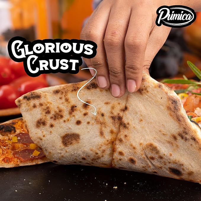Primica Pizza Steel for Oven & Grill 13.6" x 13.6" The Ultimate Crust Game Changer, Perfect for Oven Baked Pizza with higher Conductivity, Premium Baking Alternative to Pan and Stone