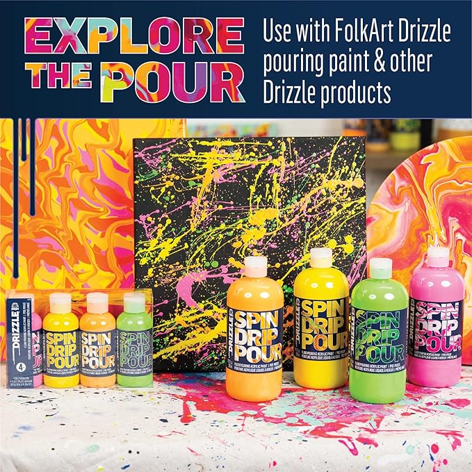 FolkArt Drizzle Strainer Set, Set of 3 Multi-Sized Strainer Tools Perfect for DIY Paint Pouring Arts and Crafts Projects, 50830