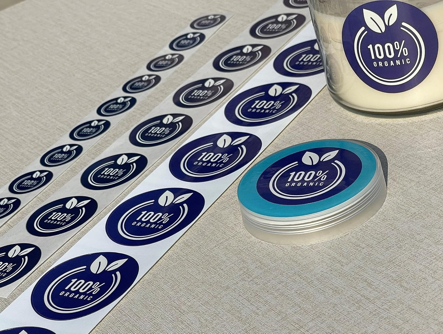 Custom Stickers Label Rolls, Build Your Own Stickers/Labels Any Design Premium Gloss BOPP Custom Sticker, Personalized Stickers for Business Logo, Custom Printed Sticker Labels 50+ (2.5 Inch Circle)