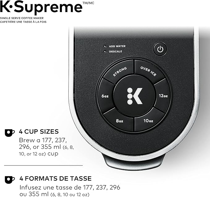 Keurig K-Supreme Coffee Maker, Single Serve K-Cup Pod Coffee Brewer, With MultiStream Technology, 66 Oz Dual-Position Reservoir