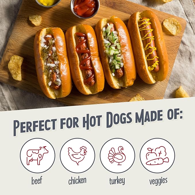 Nostalgia Retro Pop-Up Hot Dog Toaster, 2 Link and 2 Bun Capacity, With Mini Tongs, Works With Chicken, Turkey, Veggie Sausages and Brats