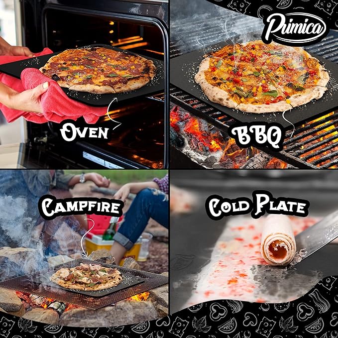Primica Pizza Steel XL - Rectangular, Steel, 0.315" Thick, Black