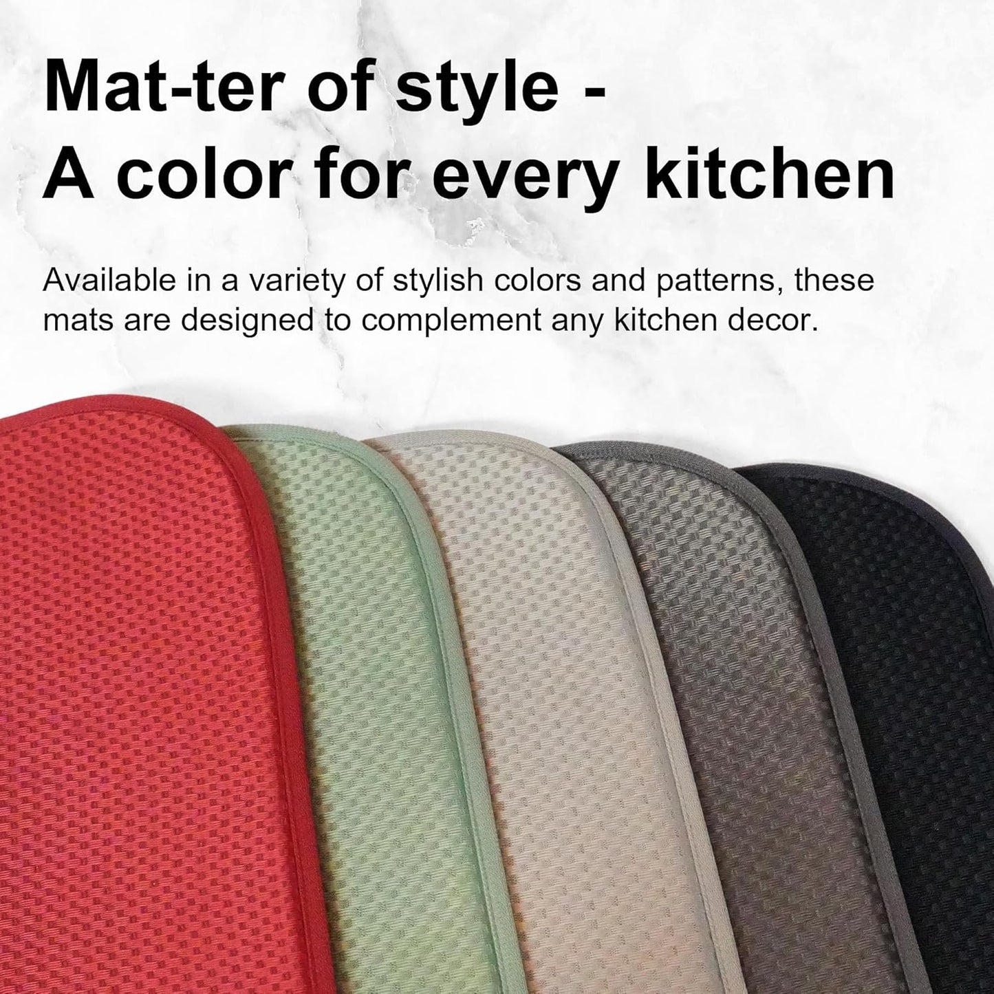 2 Packs Dish Drying Mats for Kitchen Counter, Drying Matt Kitchen Counter, Sage Green Kitchen Dish Drying Mat & Dish Dryer Mat for Drying Dishes, 20 x 15 inches (Green)