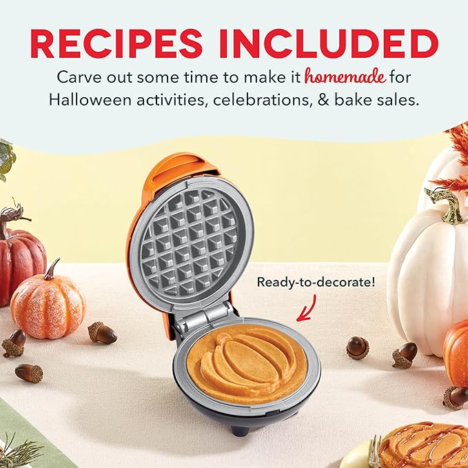 Pumpkin Mini Waffle Maker