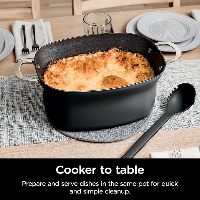 Ninja® 12-in-1 PossibleCooker™ PLUS | 8.5-qt - Sous Vide & Proof Multi-Cooker | Slow Cooker, Dutch Oven & More | Glass Lid & Integrated Spoon | Nonstick | Oven Safe Pot to 500°F | Black | MC1010