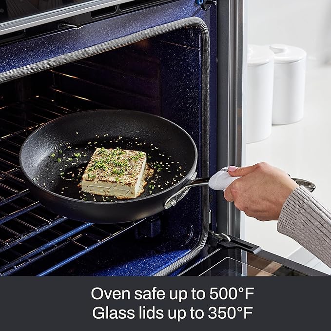All-Clad HA1 Hard Anodized Nonstick Griddle Pan For Stovetop 13 x 20 Inch, Double Burner, Professional Cookware, Dishwasher-Friendly, Oven-Safe Up to 500°F, Black