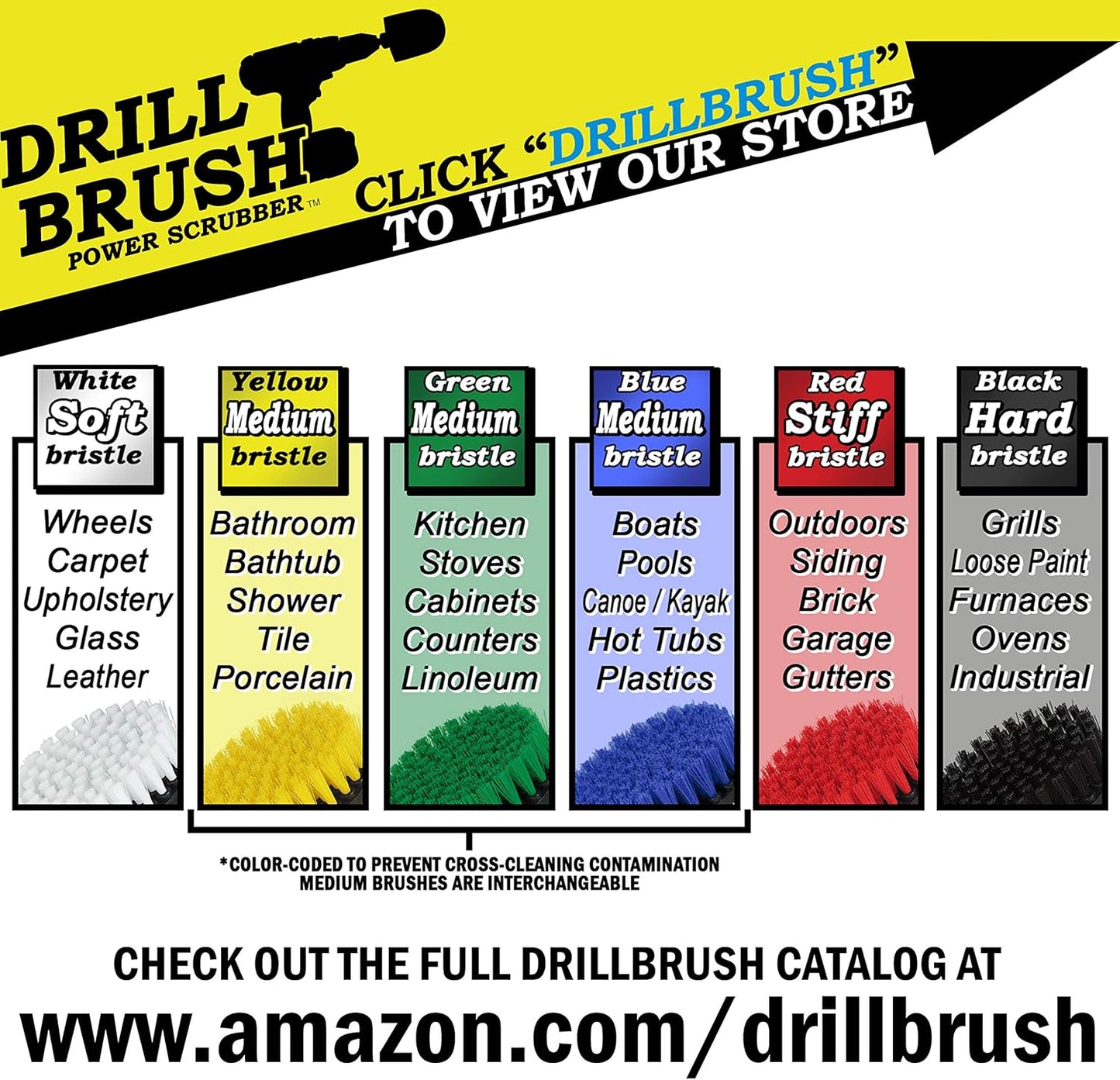 Pool Accessories - Cleaning Supplies - Drill Brush - 5 Piece Spin Brush Pool Cleaning Kit - Pool Supplies - Slide - Deck Brush - Hot Tub - Spa - Pond Liner - Pool Brush - Carpet Cleaner