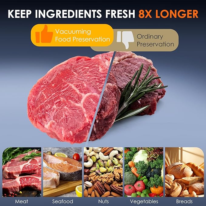 Vacuum Sealer Bags,Reusable Vacuum Sealer Bags,Can Withstand More Than 100 Washes,Large Size (30 Bags)