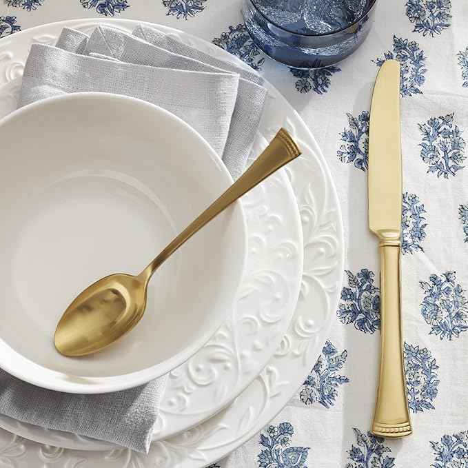 Lenox 851746 Opal Innocence Carved 16-Piece Dinnerware Set