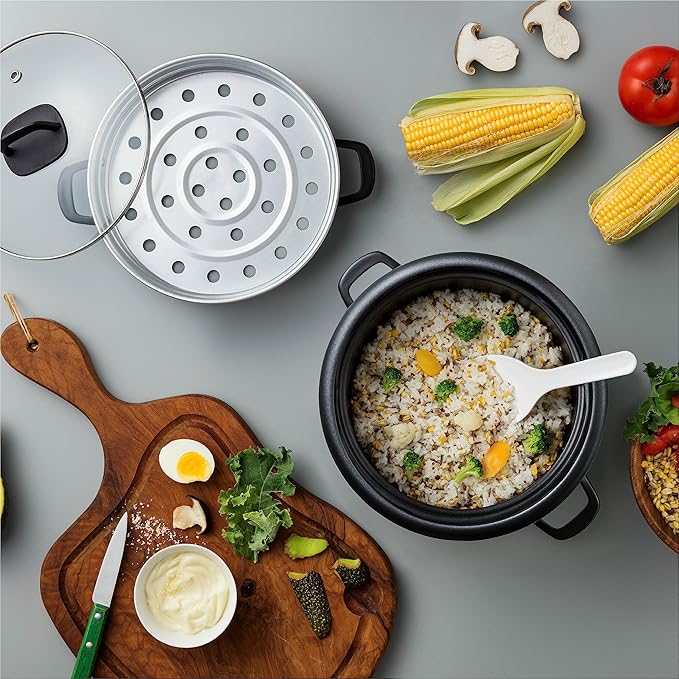 AROMA® 6-Cup (Cooked) / 1.5Qt. Rice & Grain Cooker (ARC-743-1NGBL), Light Blue