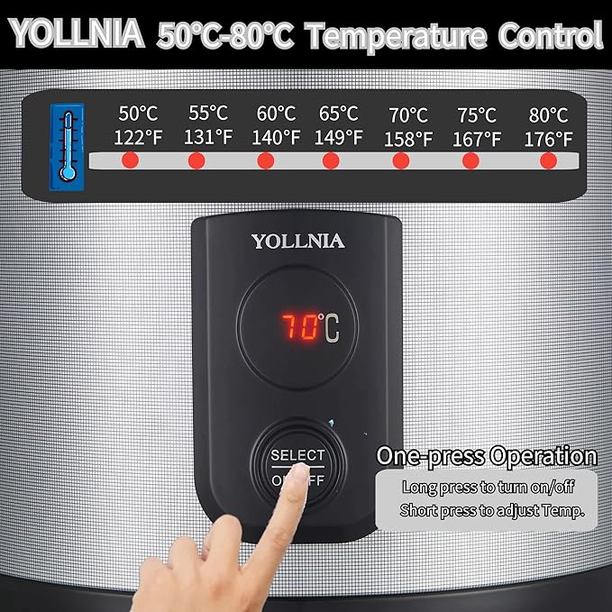 55 Raw/110 Cup Commercial Rice Warmer(Not Rice Cooker) Portable 18.1QT Big Rice Warmer / 122℉- 178℉ Adjustable Temperature/ 130W/ Non-Stick Inner Pot