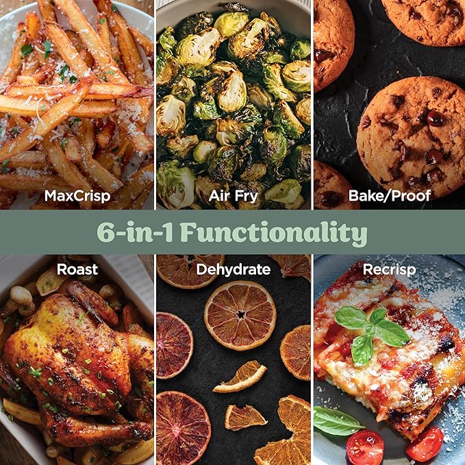 Ninja Crispi Pro 6-in-1 Glass Air Fryer | 450°F, Nontoxic, 6qt & 2.5qt Containers & Lids | Microwave, Freezer, Dishwasher Safe | Max Crisp, Air Fry, Bake, Roast, Recrisp, Dehydrate | Ash Grey, AS101DG